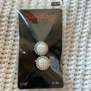 Snow White Opal 7/16” Plugs